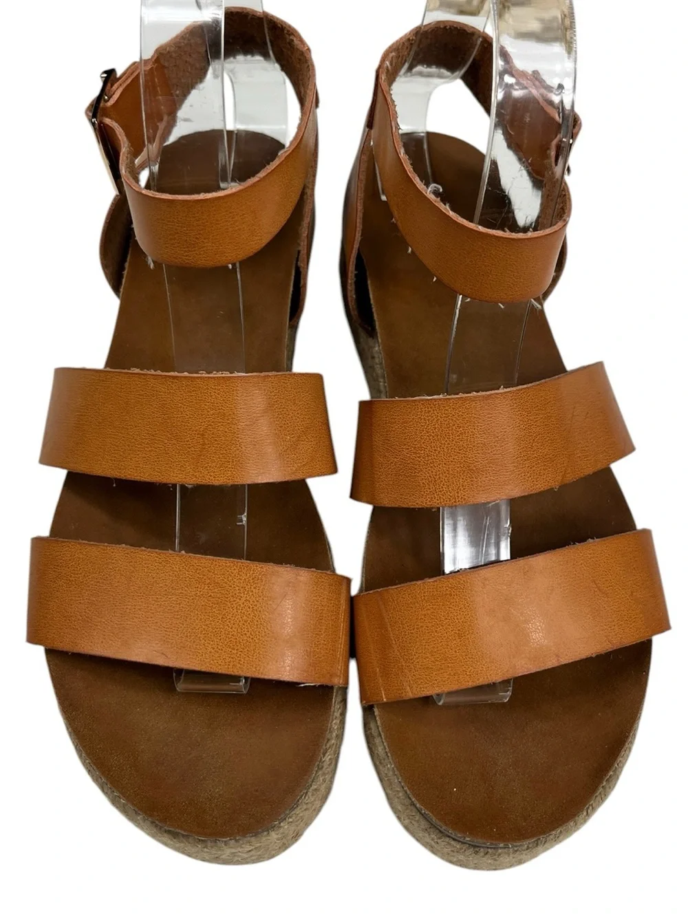 Patrizia by Spring Step Larissa-CA Espadrille Platform Sandals Size EU 37 Cognac